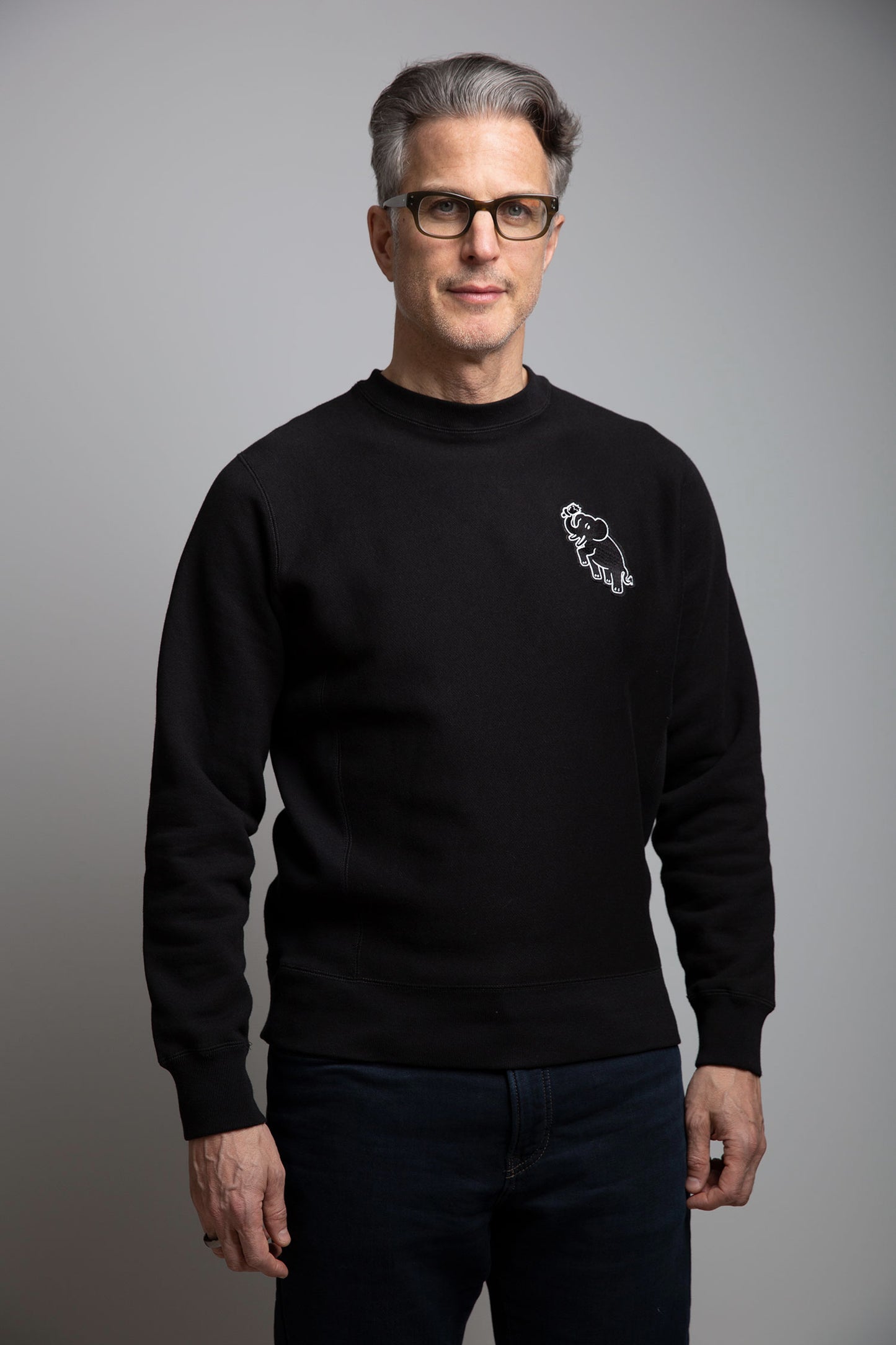 Black crewneck
